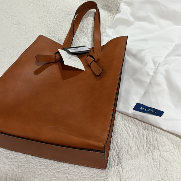 NWT M.GEMI THE ANNODATA LEATHER BAG - MADE IN ITALY 🇮🇹 - Picture 9 of 14